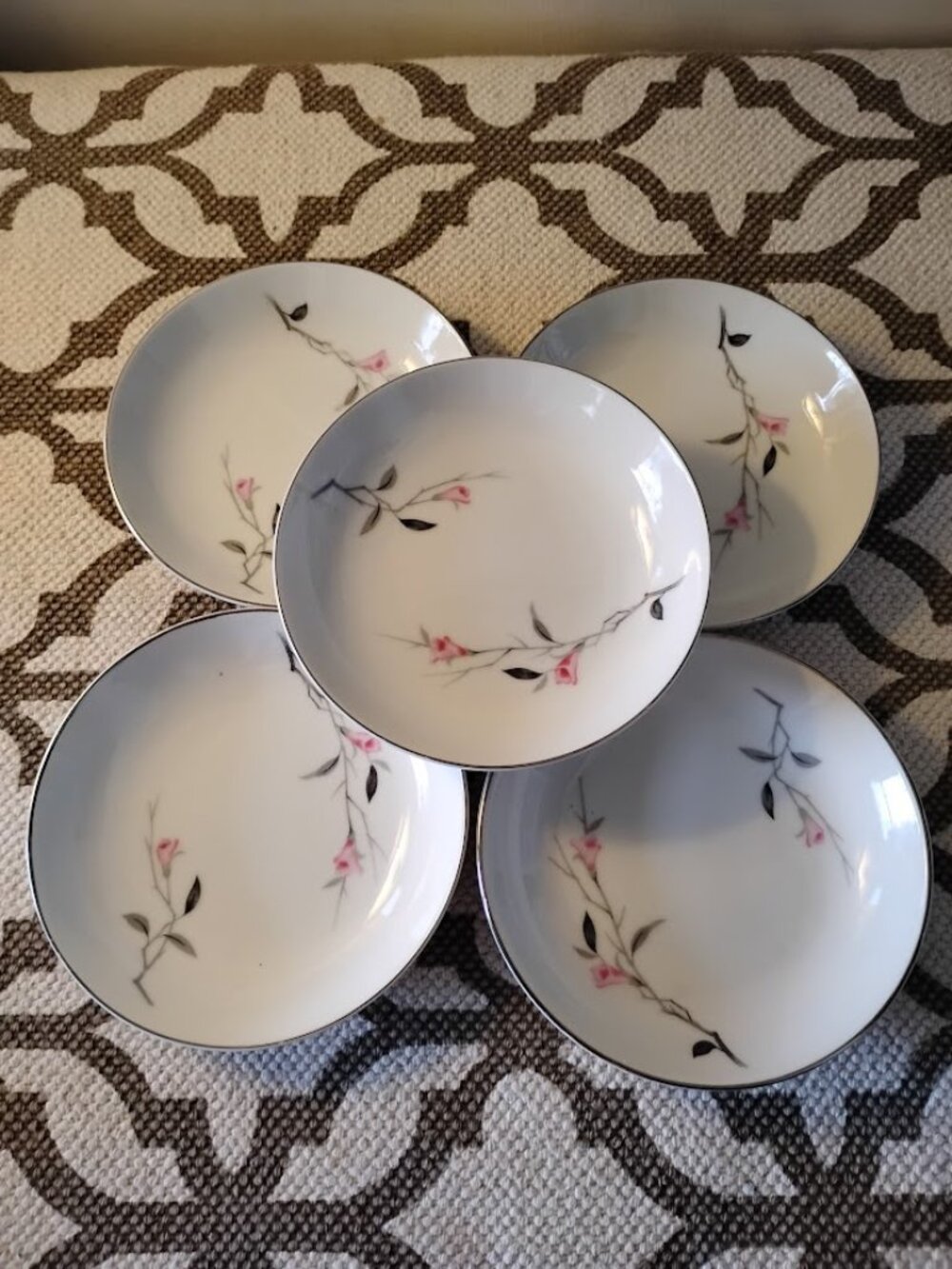 Set of Five Cherry Blossom Fruit/Dessert (Sauce) Bowls